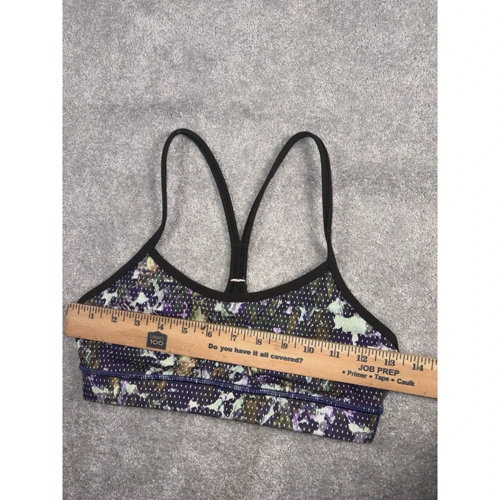 lululemon Flow Y Bra 4 black multi print
